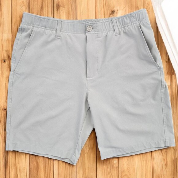 Under Armour UA Drive Golf Shorts Men's Khaki Four Way Stretch Grip Waist 36 - Picture 1 of 7